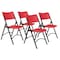 National Public Seating Folding Chair, Plastic, Red, PK4 640 - alternate 1